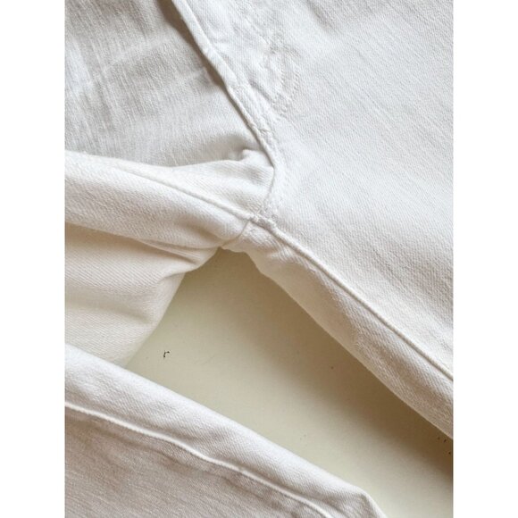 MOTHER The Hustler Ankle Fray Fairest of Them All White Flare Jeans, Size 30 - Picture 7 of 16